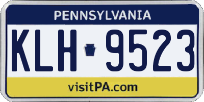 PA license plate KLH9523