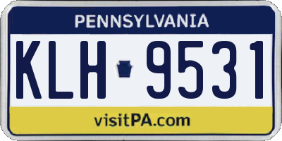 PA license plate KLH9531