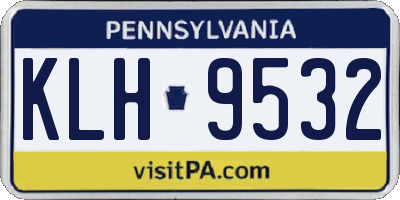 PA license plate KLH9532