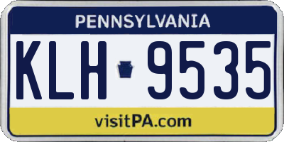 PA license plate KLH9535