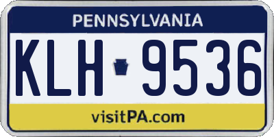 PA license plate KLH9536