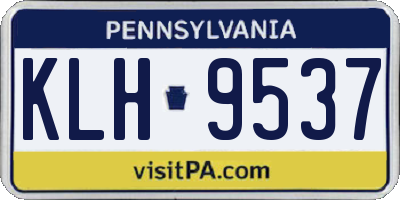PA license plate KLH9537