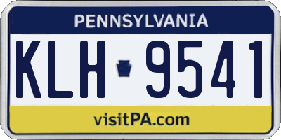 PA license plate KLH9541