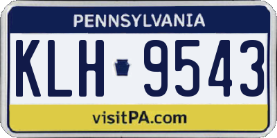 PA license plate KLH9543