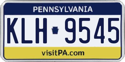 PA license plate KLH9545