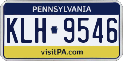 PA license plate KLH9546