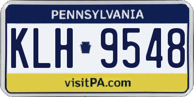 PA license plate KLH9548