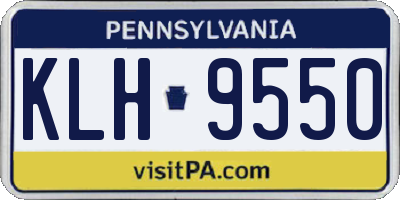 PA license plate KLH9550