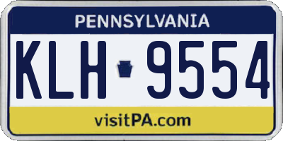 PA license plate KLH9554