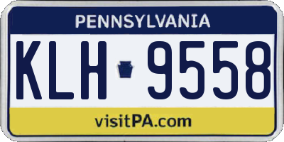 PA license plate KLH9558