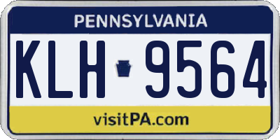 PA license plate KLH9564