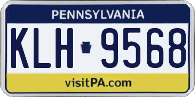 PA license plate KLH9568