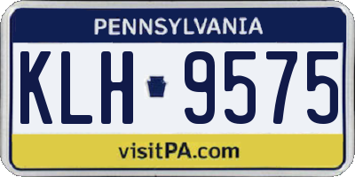 PA license plate KLH9575