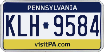 PA license plate KLH9584