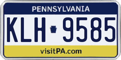 PA license plate KLH9585