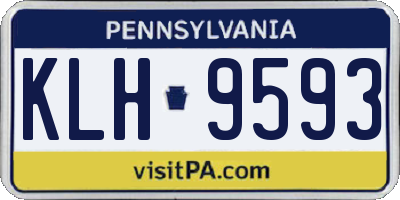 PA license plate KLH9593