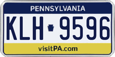 PA license plate KLH9596