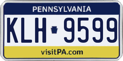 PA license plate KLH9599
