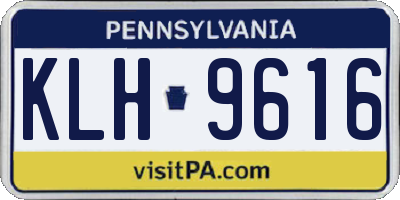 PA license plate KLH9616