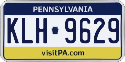 PA license plate KLH9629