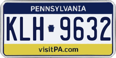PA license plate KLH9632