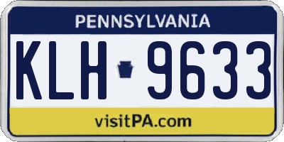 PA license plate KLH9633