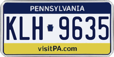 PA license plate KLH9635