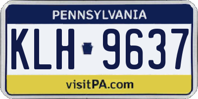 PA license plate KLH9637