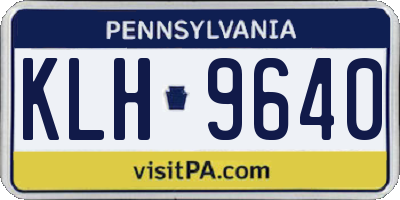 PA license plate KLH9640