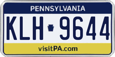 PA license plate KLH9644