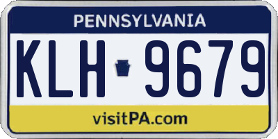 PA license plate KLH9679