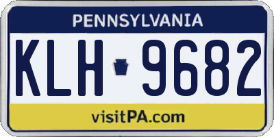PA license plate KLH9682