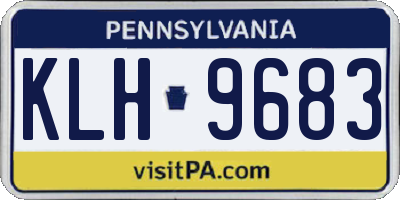 PA license plate KLH9683