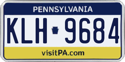 PA license plate KLH9684