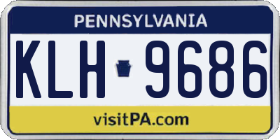PA license plate KLH9686