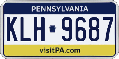 PA license plate KLH9687