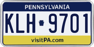 PA license plate KLH9701