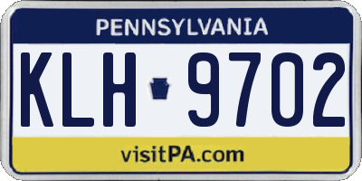 PA license plate KLH9702