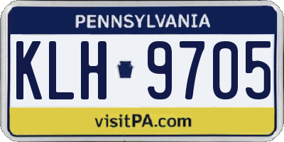PA license plate KLH9705