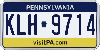 PA license plate KLH9714