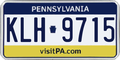 PA license plate KLH9715