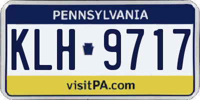 PA license plate KLH9717