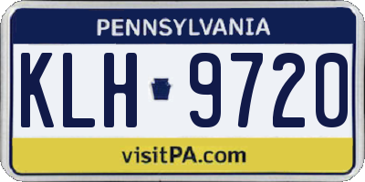PA license plate KLH9720