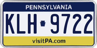 PA license plate KLH9722