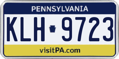 PA license plate KLH9723