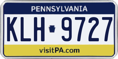 PA license plate KLH9727