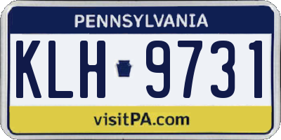 PA license plate KLH9731