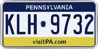 PA license plate KLH9732