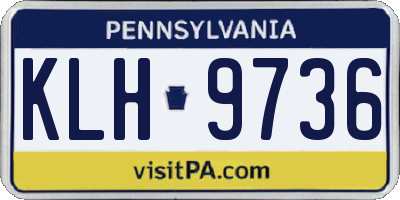 PA license plate KLH9736