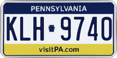 PA license plate KLH9740